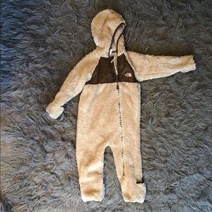 North Face one piece Fleece Snow Suit 18 to 24 2T